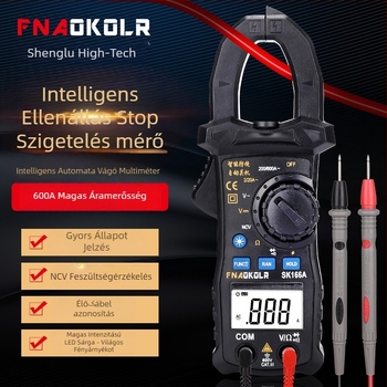 Digitális csuklós ampermérő, multifunkcionális multiméter, 600A tartomány, 1999 kijelző