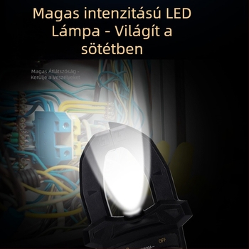 Digitális csuklós ampermérő, multifunkcionális multiméter, 600A tartomány, 1999 kijelző