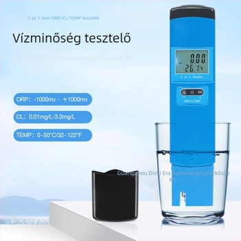 Vízminőség-gyors elemző – ORP, klór és hőmérséklet (három az egyben) akváriumokhoz, medencékhez és vezetékes vízhez