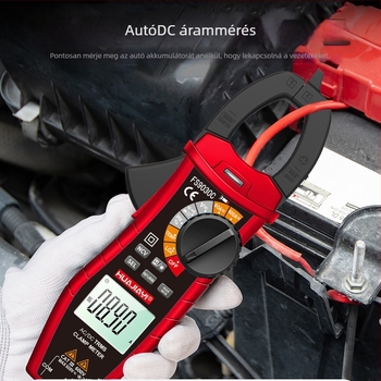 DC áramfogó mérő, 600 A áramerősség-tartomány, 600 V feszültség-tartomány, 60 MΩ ellenállás, 37.5 mm fogónyílás