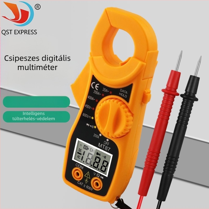 MT87 Digitális clamp-multiméter kijelzővel, teljes védelemmel, folyamatosági teszt hangjelzéssel, árammérés