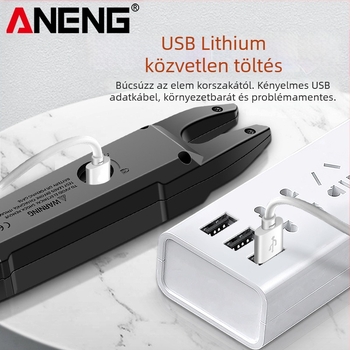 U-alakú fogómérő digitális kijelzővel, intelligens azonosítással, többfunkciós, magas pontosságú AC/DC fogómérő Li-ion akkumulátor közvetlen töltéssel