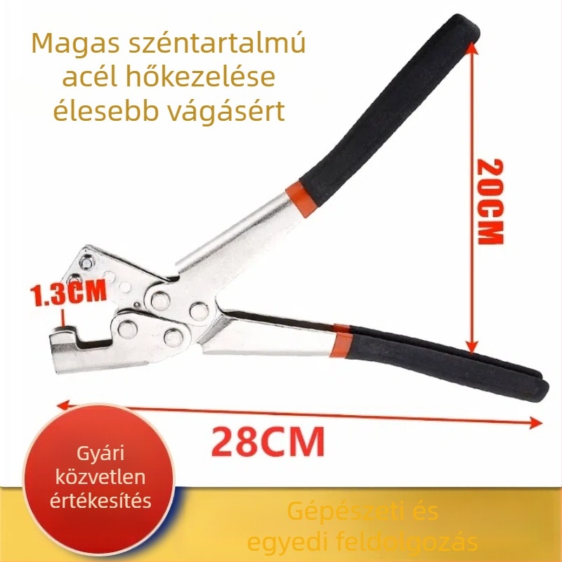 Egykezes mennyezeti rögzítő- és lyukasztófogó — lyukasztás és vágás, magas széntartalmú acél, 0.580 kg