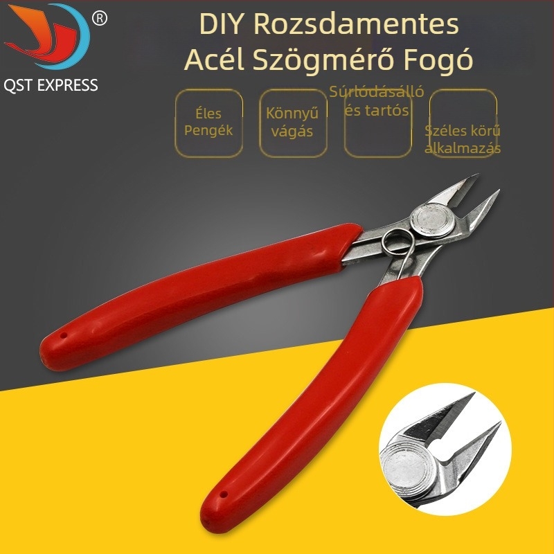 Rozsdamentes acél diagonális vágófogó kis vezetékekhez, 53 g, QST EXPRESS