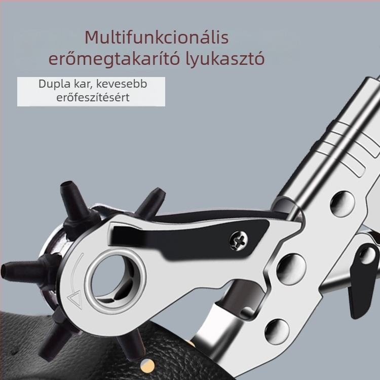 Univerzális lyukasztó bőrökhöz és övekhez, króm-vanádium acél, súly 0,5 kg