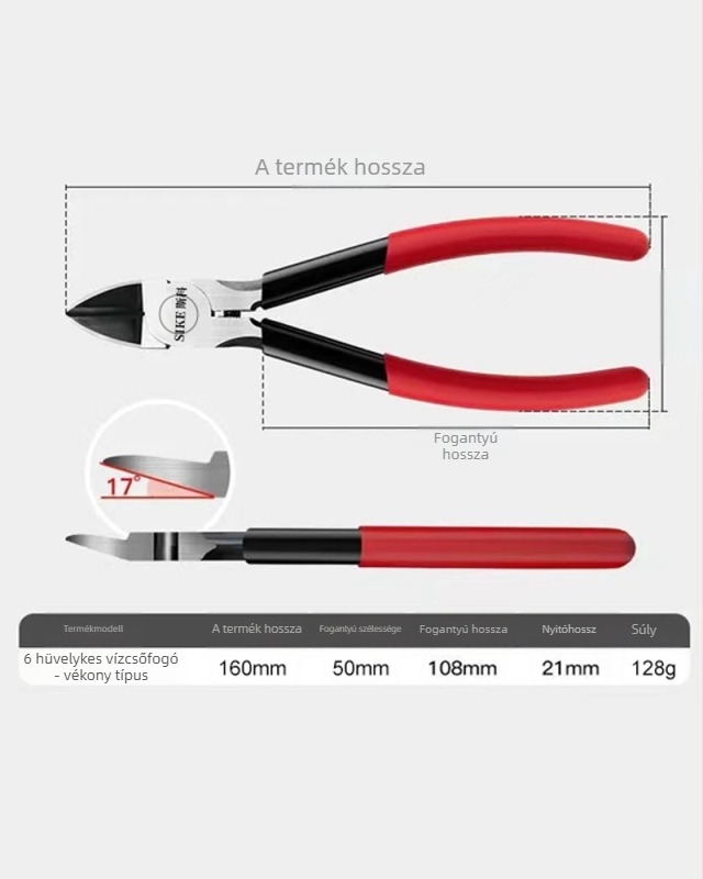 Elektrikus diagonális vágófogó - ipari osztályú króm- vanádium acél, tömeg 0,13 kg