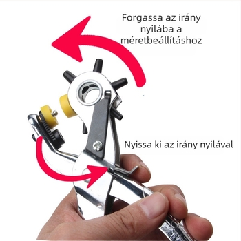 3-in-1 Eyelet Punch Pliers – Round Hole, Rivet & Leather Belt Punching (A3 • 0.5 • Rivets • Eyelet press pliers series)