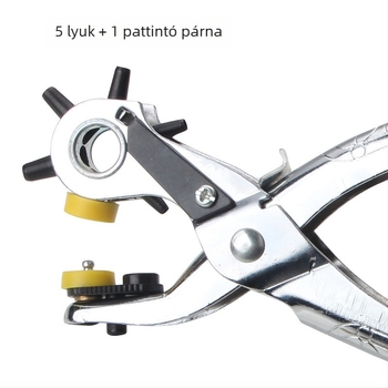 3-in-1 Eyelet Punch Pliers – Round Hole, Rivet & Leather Belt Punching (A3 • 0.5 • Rivets • Eyelet press pliers series)