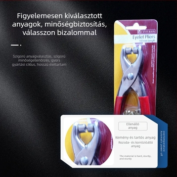 Lyukasztó fogó, kerek szájú, A3 szénacél, standard, szegecsekhez