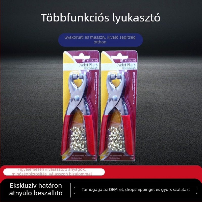 Lyukasztó fogó, kerek szájú, A3 szénacél, standard, szegecsekhez