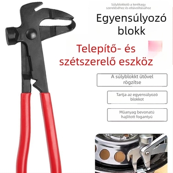 Szétszerelés- és összeszerelésre használt csipesz, Volkswagen-hoz, A3 acélból, nagy nyomatékkal, műanyag bevonatú fogóval.