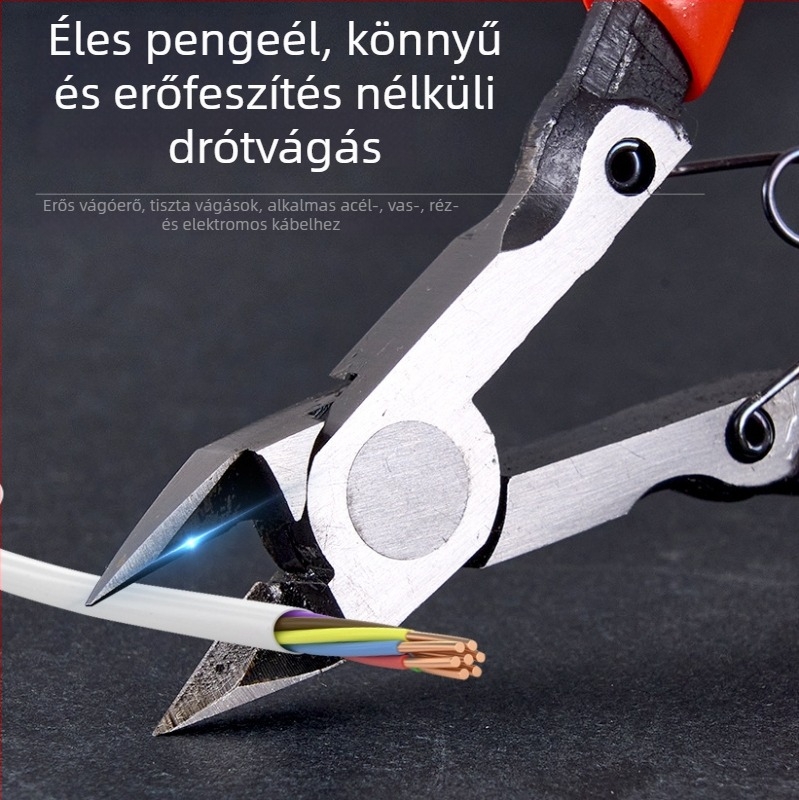 55# acél vékony pengéjű fogó, magas kopásállóság, ipari minőség