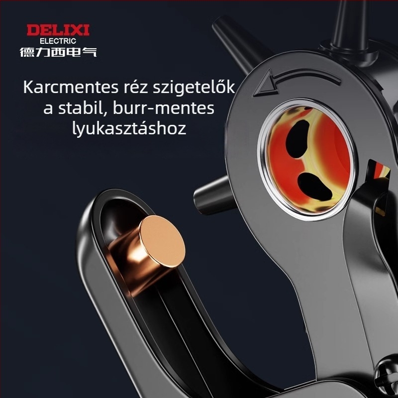 Delixi lyukasztó háztartási DIY-hoz – telefonvédő és övcsat lyukasztására, tömeg 0,3, több méret opció