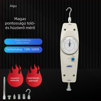 Aigu mutató típusú erőmérő NK-10–NK-500; mutatóval ellátott erőmérő eszköz, mérési tartomány 10–50, pontosság ±0,5%.