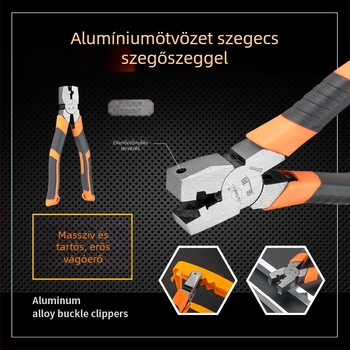 Rozsdamentes acélból készült derékszögű fogó, hajlított él, asztalos modell, 30-es specifikáció, 250 g