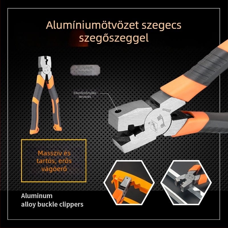 Rozsdamentes acélból készült derékszögű fogó, hajlított él, asztalos modell, 30-es specifikáció, 250 g