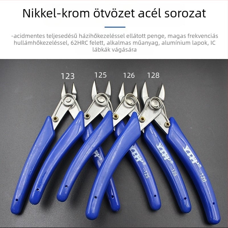 YTH drótleválasztó fogó, rozsdamentes acélból, rézdrótokhoz és műanyag vezetékekhez, súly 0,2