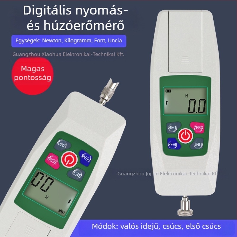 Push-pull erőmérő KF-100, 100 N mérési tartomány, pontosság 0,1