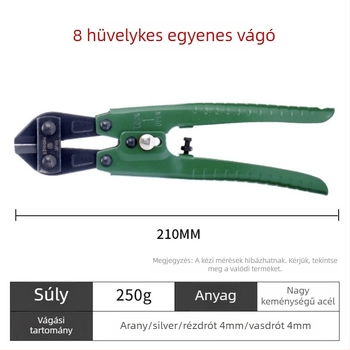 Kígyófejű fogó ékszerkészítéshez, egyenes és ferde orral, kovácsolt 45# acélból, sima vágóél