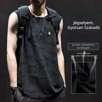 Sportmellény, laza szabás, 70% poliészter, digitális nyomtatás, nyár
