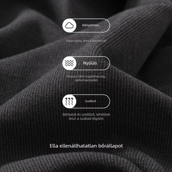 Férfi koreai stílusú kardigán-sweatshirt álló gallérral és cipzárral, vast anyag, regenerált cellulóz rostok (51–70%)