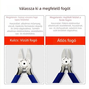 DK ipari diagonális vágófogó A05, Cr-V acél, masszív és tartós, súly 0,15 kg