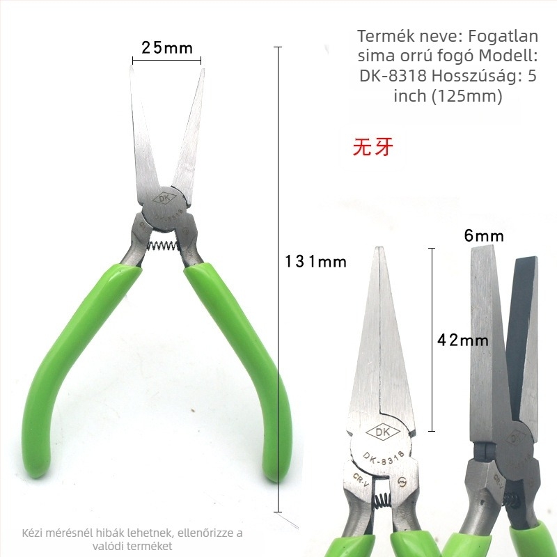 DK ipari diagonális vágófogó A05, Cr-V acél, masszív és tartós, súly 0,15 kg