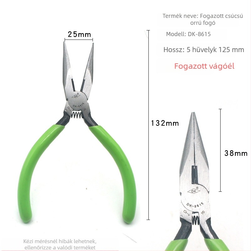 DK ipari diagonális vágófogó A05, Cr-V acél, masszív és tartós, súly 0,15 kg