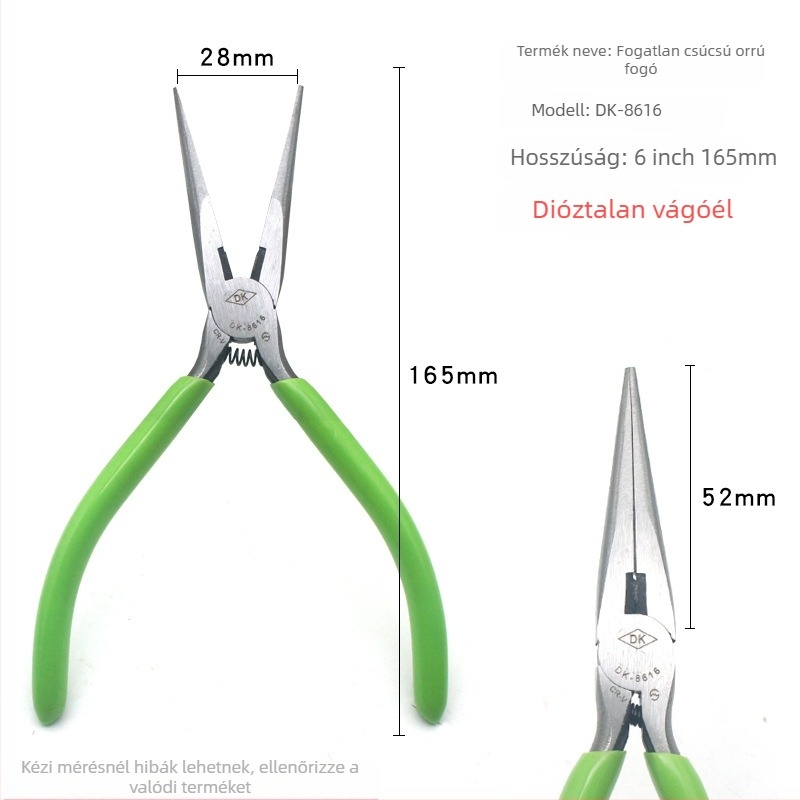 DK ipari diagonális vágófogó A05, Cr-V acél, masszív és tartós, súly 0,15 kg
