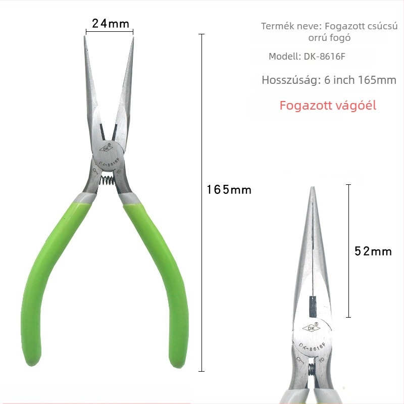 DK ipari diagonális vágófogó A05, Cr-V acél, masszív és tartós, súly 0,15 kg