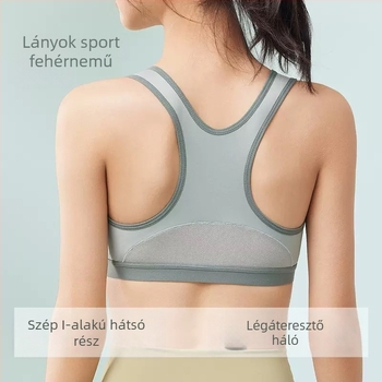 Rögzített kosaras sportmelltartó lányoknak, tinédzserkor, pamutból, kényelmes