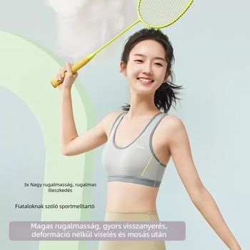 Rögzített kosaras sportmelltartó lányoknak, tinédzserkor, pamutból, kényelmes
