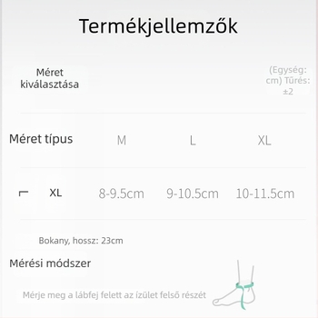 Bokaszalag ortézis – nylon, rögzített kompresszió, ficam elleni védelem, kosárlabdához