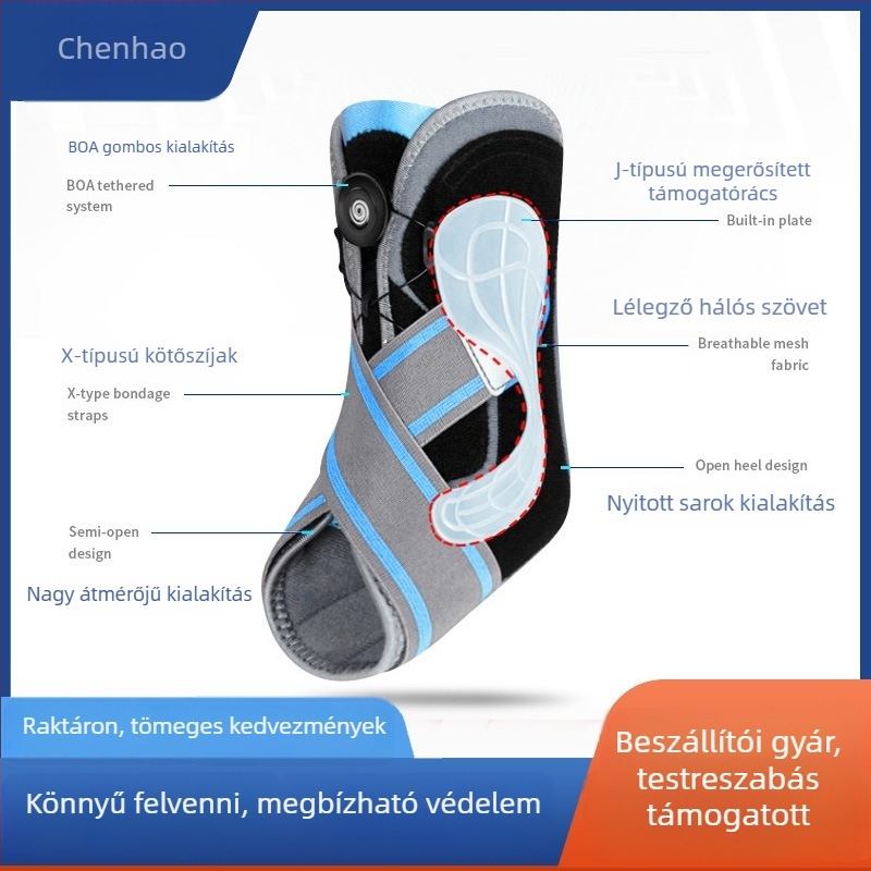 Bok stabilizáló – futballhoz, felnőttek, anyag: gyanta panel, kategória: bokaortéza, termékszám: hgj-002