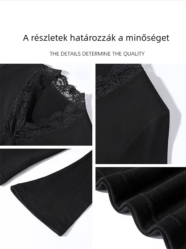 Viszkóz anyagú V-nyakú hosszú ujjú felső, karcsúsított fazon, egyszínű, normál hossz