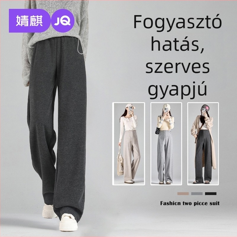 JOYNCLEON kismama nadrág laza szabású, őszi–téli, vastag anyag, hosszú, terhességi támogatás