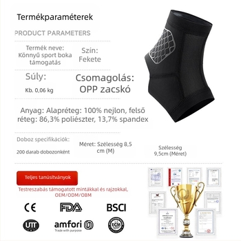 Bokaszalag – lélegző spandex védelem a bokának, kosárlabdához, futáshoz és edzéshez