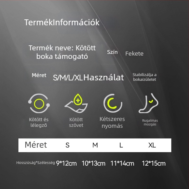 Szőtt elasztikus bokavédő sporthoz – boka támogatás futáshoz, ugrókötélhez és edzéshez