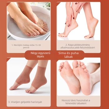 Sarokvédő zoknik pamutból szilikon-géllal, egész éves használatra, Foot product collection.