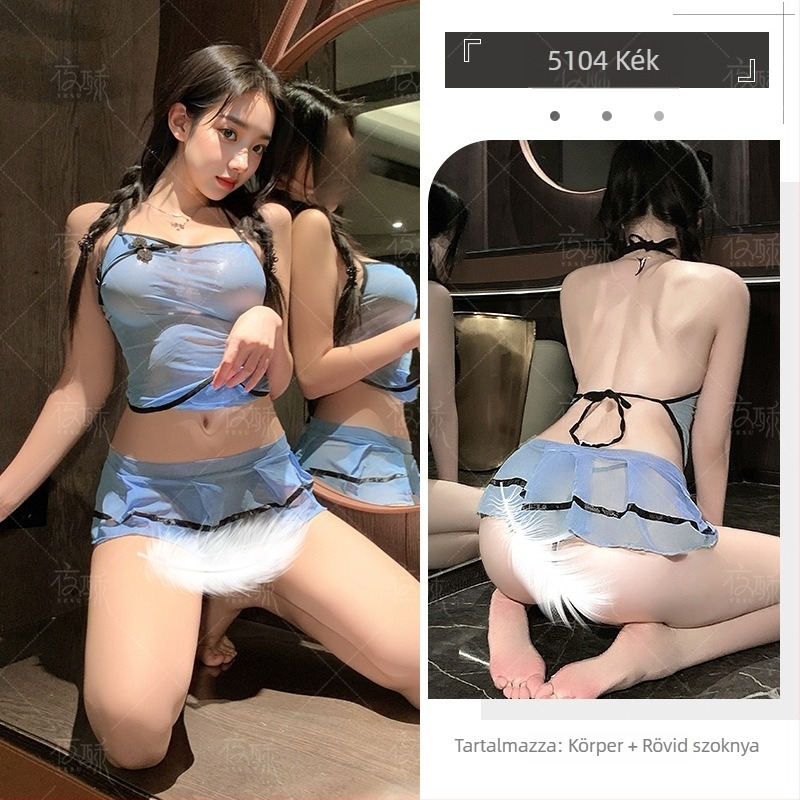 Női Cheongsam cosplay készlet oldalsó nyílású Bellyband-del, Republikánus Kína stílus, poliészter anyag, fő összetevő 90–95%