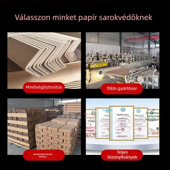 L típusú papír sarokvédő, Kraft papírból, papírsarok-technológia, Brown Shuo logó nyomtatva