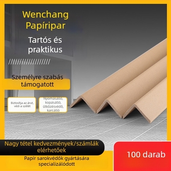 Erősített L-alakú papír sarokvédők üvegbútorokhoz és fényképkeretekhez — Kraft papírból és tekercs papírból, testreszabható feldolgozás, logó nyomtatása lehetséges