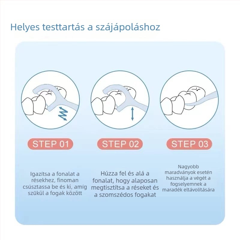 Small Bamboo fogselyem fogpálcák, egyszer használatos, műanyag, 50–80 db/csomag, családi csomag