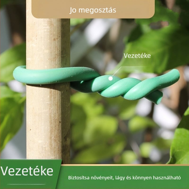 Műanyag bevonatú spirál huzal kertészeti növény-támasztáshoz és DIY kötözéshez