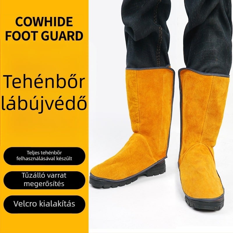 Szaru marha bőr kovácsoló lábvédő – permetvédő és hővédő pajzs, tartós