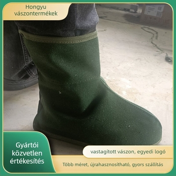 Hegesztő lábvédő, teljes lábvédő kialakítás, vászonból, porálló