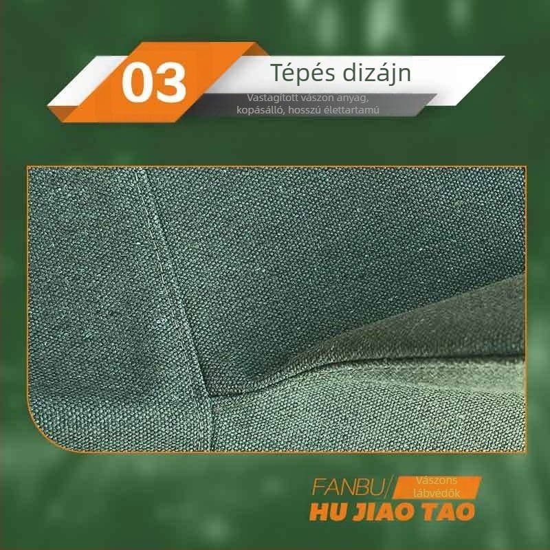 Hegesztő lábvédő, teljes lábvédő kialakítás, vászonból, porálló