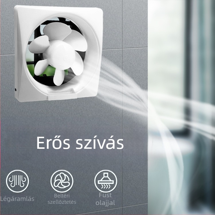 Ablak típusú lamellás kifúvóventilátor – 230x230 mm, 220V, 50Hz, Függőleges szerelés