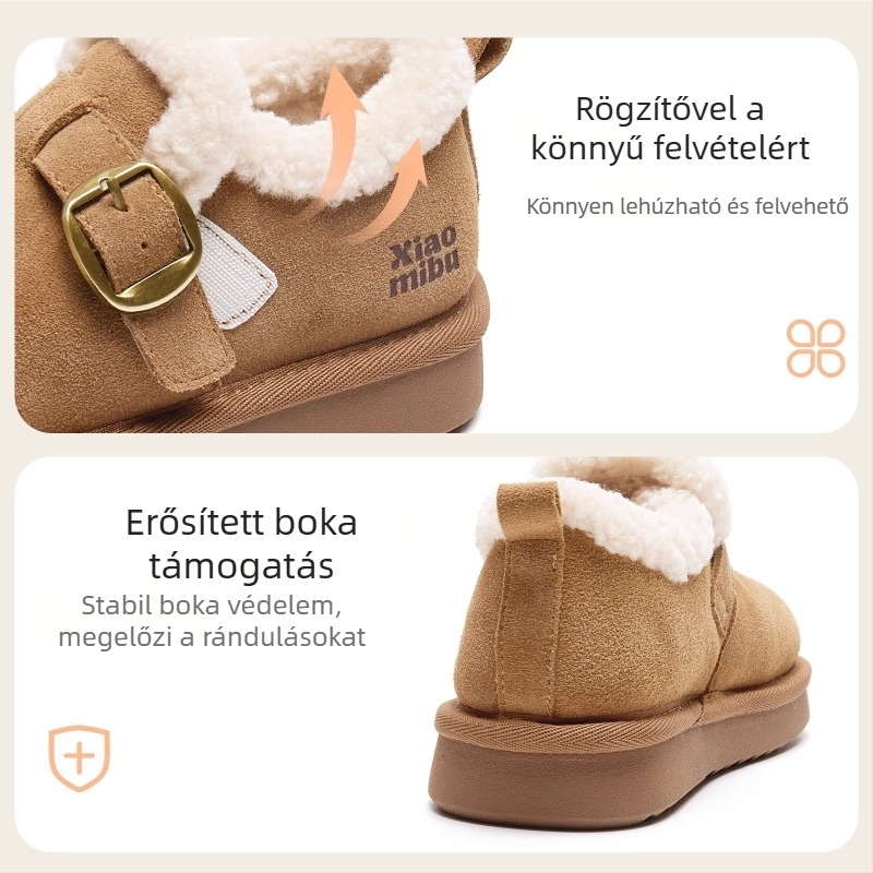 Gyerekeknek való bokacsizma, Ultra-fiber bőr felső rész, gumírozott talp, 4–16 évesek, téli 2025