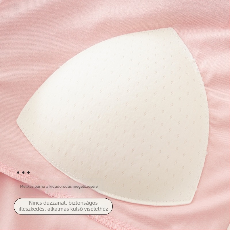 Modal szoptatós felső mellkasbetéttel, hosszú ujjú, V-nyakú, 95% viszkóz 5% spandex